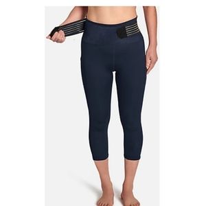 Tommie Copper Adjustable Back Support Capri Length Leggings